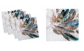 Ambesonne Feathers Set of 4 Napkins, 12" x 12"